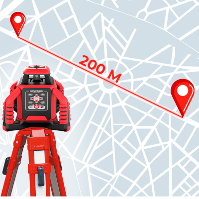 Ротационный лазерный нивелир CONDTROL Rotech HVR, 400 метров 